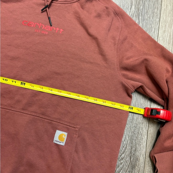 Carhartt Men's Brick Red Hoodie - Picture 6 of 11